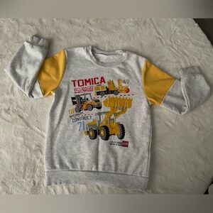 Tomica excavator Gray and Yellow Kids Sweatshirt